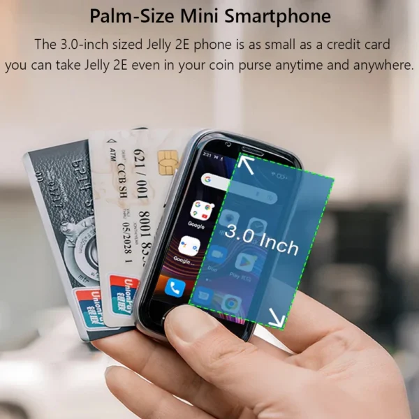 Unihertz-Mini Smartphone Jelly 2E, 4 Go, 64 Go, Android 12, Téléphone portable débloqué, 2000mAh, Téléphones portables – Image 3