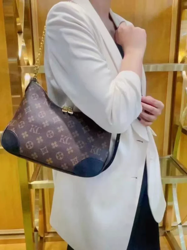 Le nouveau sac à chaîne français haut de gamme et à la mode 2025, sac sous les bras en forme de croissant à une épaule et sac à bandoulière pour femmes – Image 4