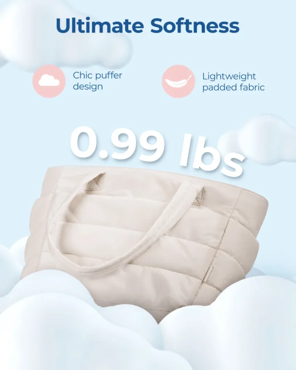 BAGSMART-Sac fourre-tout grande capacité pour femme, sac à main polyvalent, sac à provisions, sac de travail pour commpiedmont, classe étudiante – Image 3