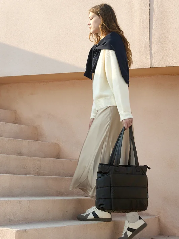 BAGSMART-Sac fourre-tout grande capacité pour femme, sac à main polyvalent, sac à provisions, sac de travail pour commpiedmont, classe étudiante – Image 2