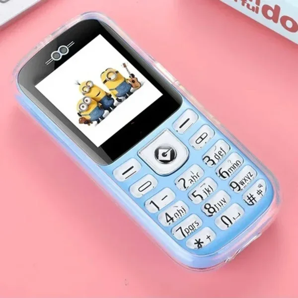 Mini téléphone portable de dessin animé, 1.44 ", 2G GSM, double SIM, téléphone magique MP3, pas de lampe de poche d'appareil photo, petit téléphone portable de carte d'étudiant – Image 4