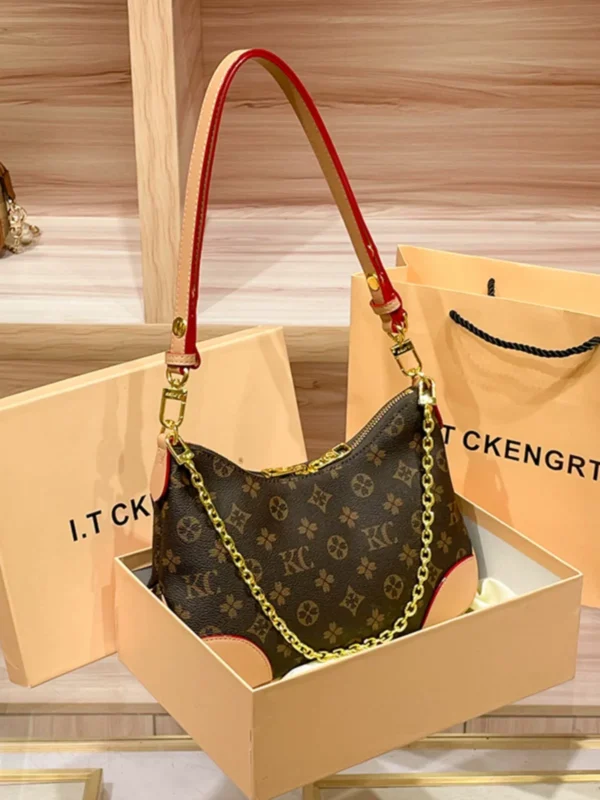 Le nouveau sac à chaîne français haut de gamme et à la mode 2025, sac sous les bras en forme de croissant à une épaule et sac à bandoulière pour femmes