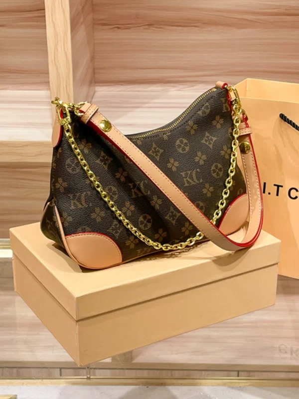 Le nouveau sac à chaîne français haut de gamme et à la mode 2025, sac sous les bras en forme de croissant à une épaule et sac à bandoulière pour femmes – Image 3